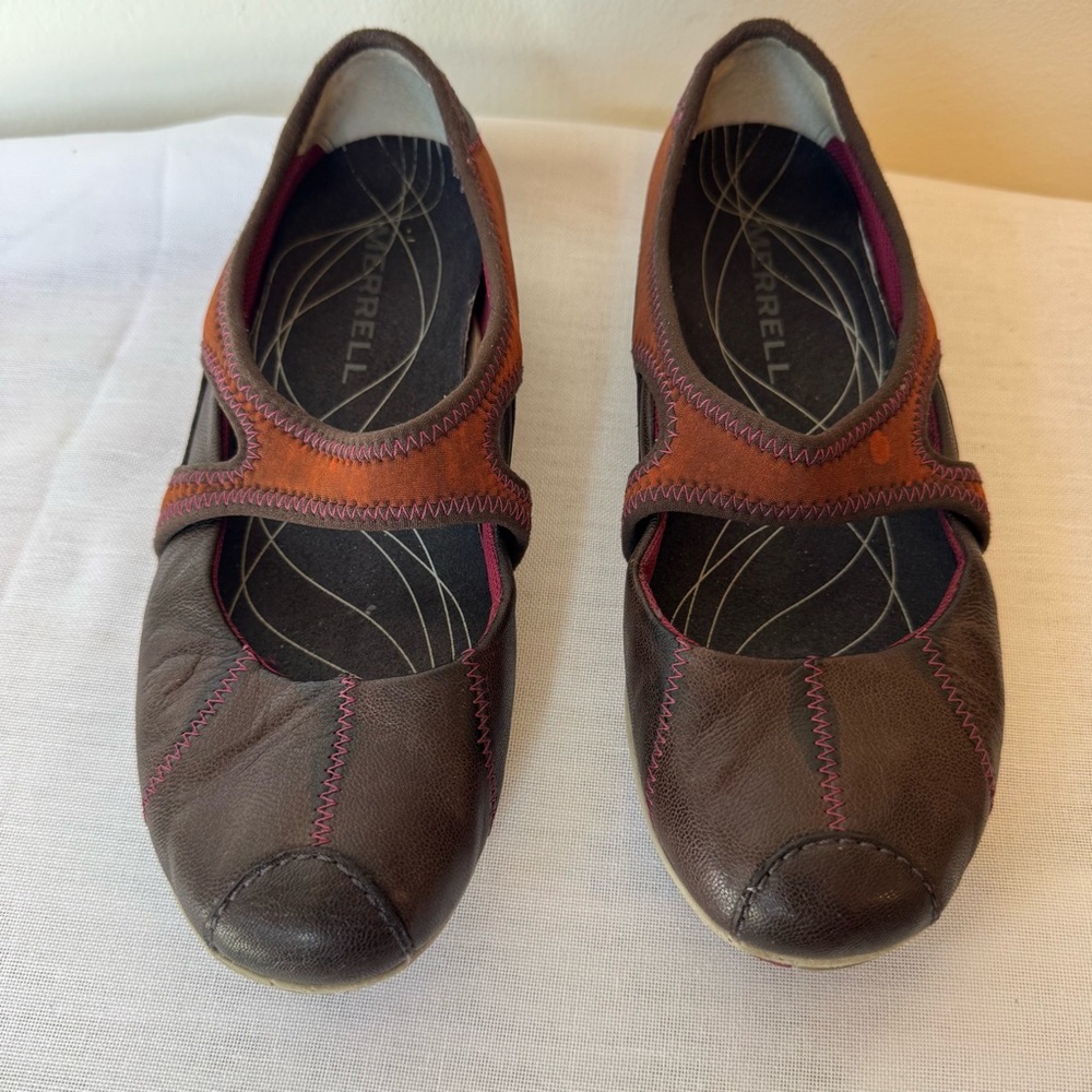 Merrell Sz 6 Women's Brown and Pink Mary Jane Shoes 0029